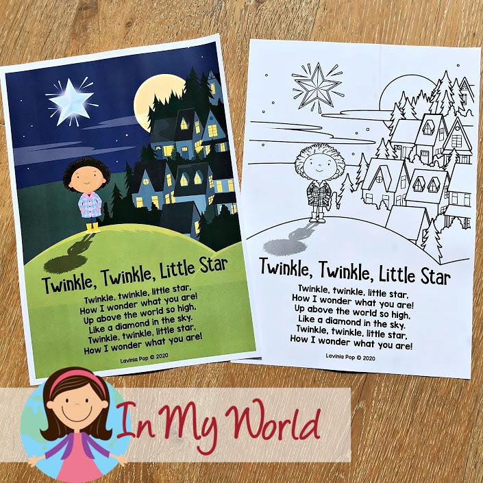 Twinkle twinkle little star nursery rhyme worksheets and activities