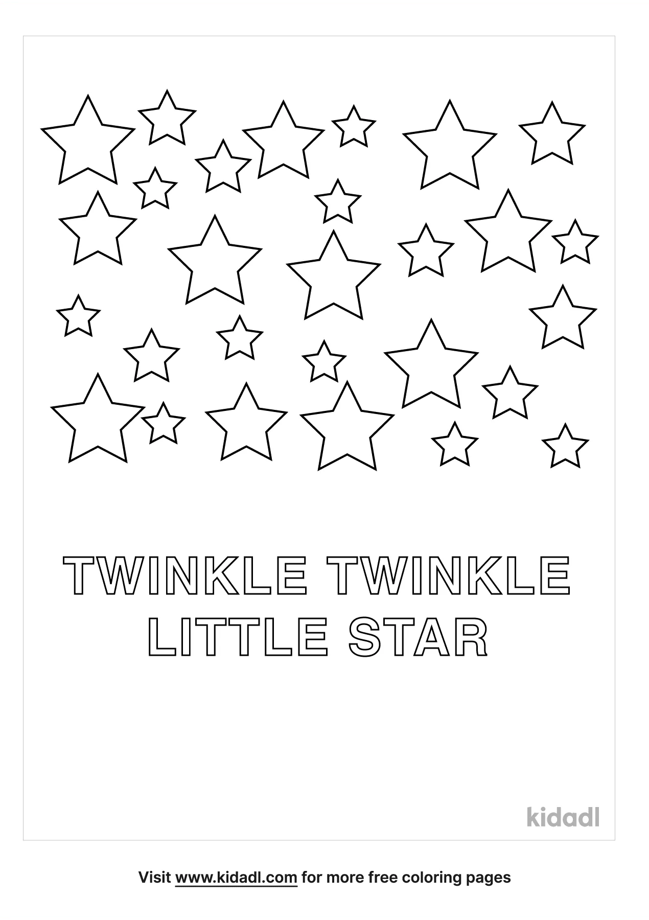 Free twinkle twinkle little star coloring page coloring page printables