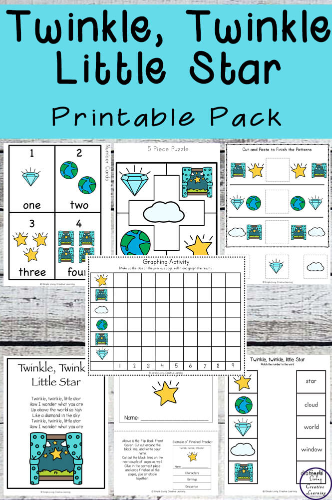 Twinkle twinkle little star printable pack