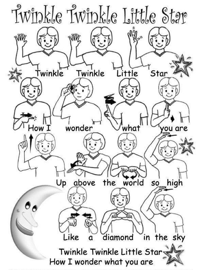 Sign languages on x twinkle twinkle little star â httpstcokaxudd x