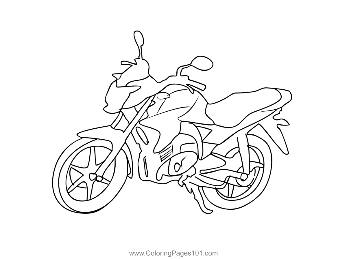 Honda cb twister coloring page for kids