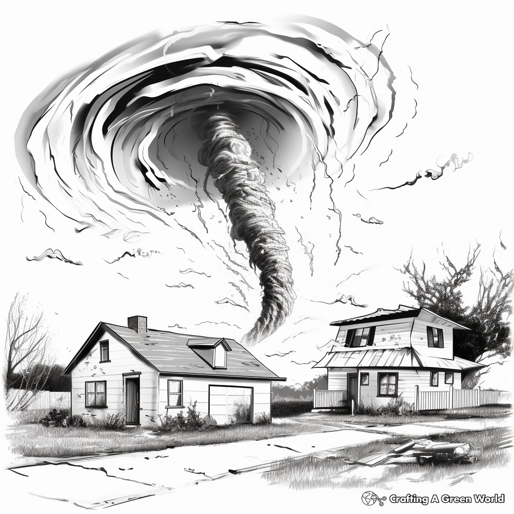 Tornado coloring pages