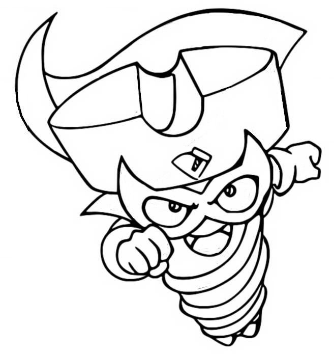 Coloring page superthings series superzings lord twister water warriors