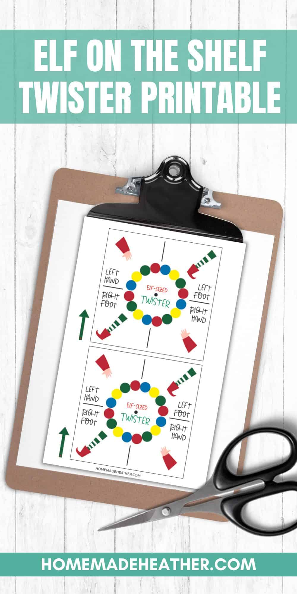 Elf on the shelf twister printables homemade heather