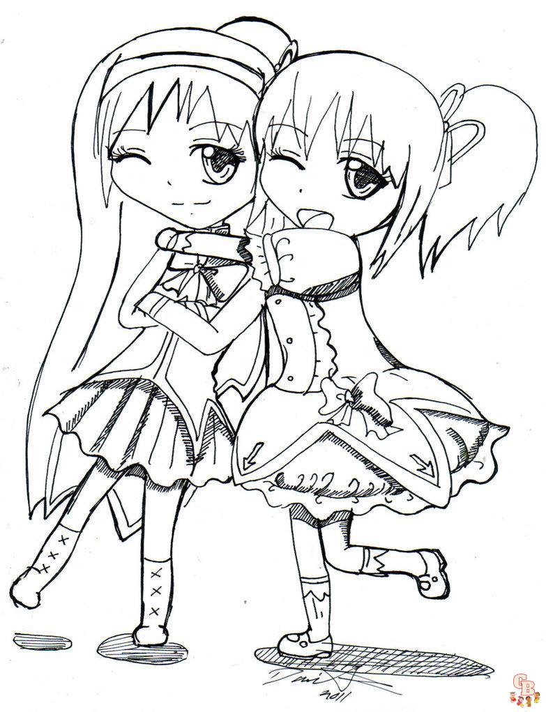 Printable and free bff coloring pages for kids