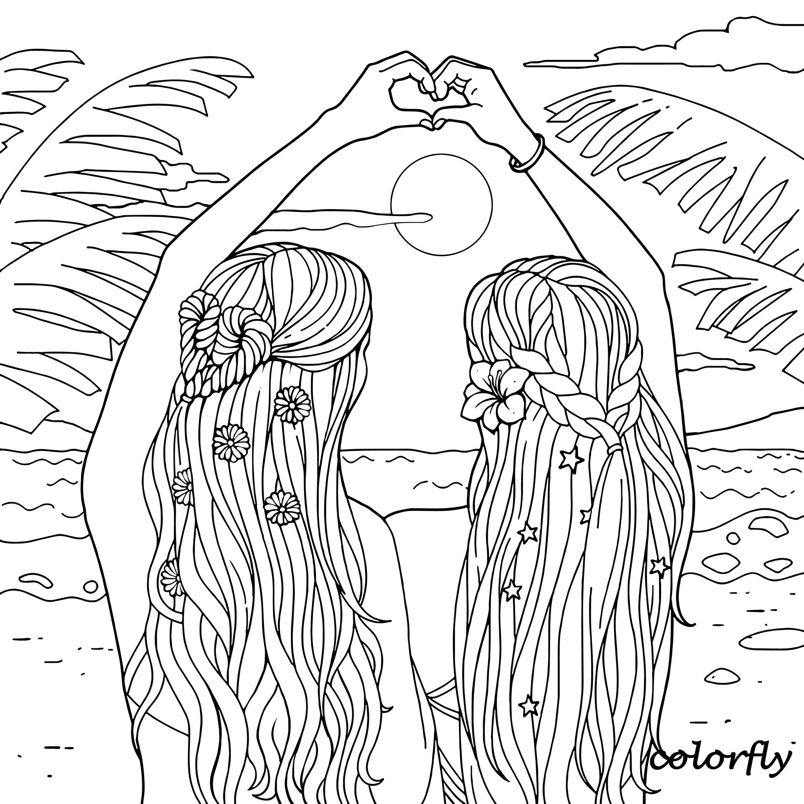Best friend coloring pages for kids imagens tumblr para colorir folhas para colorir desenhos tumblr para colorir