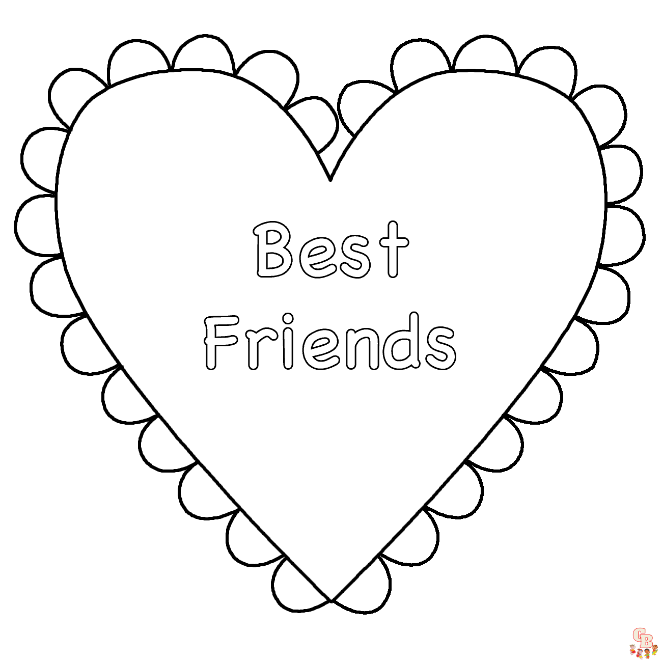 Printable and free bff coloring pages for kids