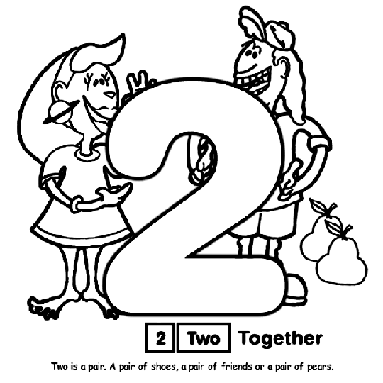 Number coloring page