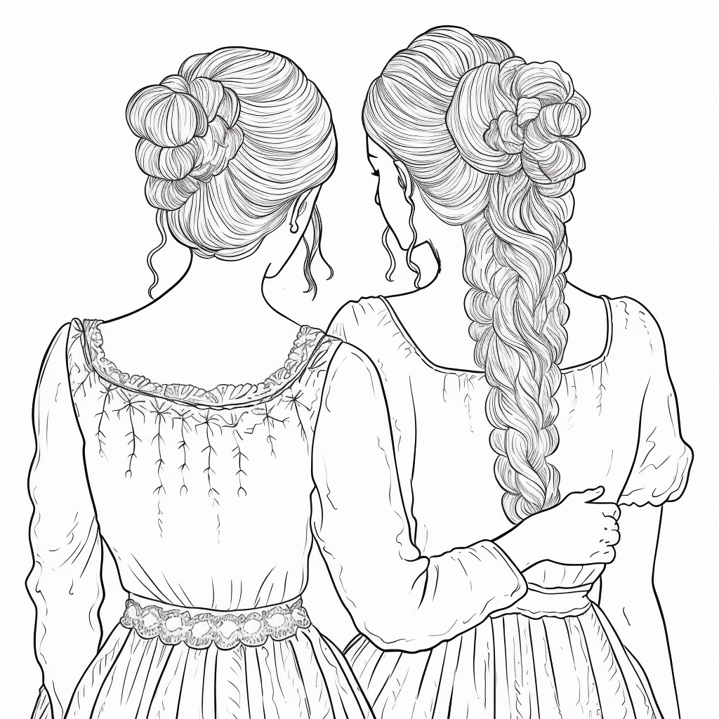Bff best friends forever coloring page