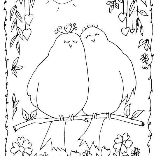 Love birds sketch diane antone studio