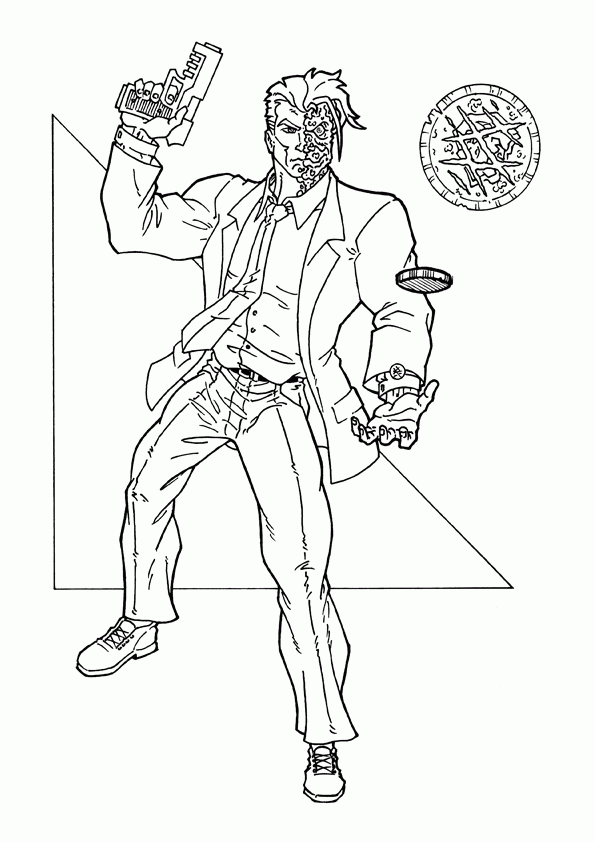 Printable two face coloring pages