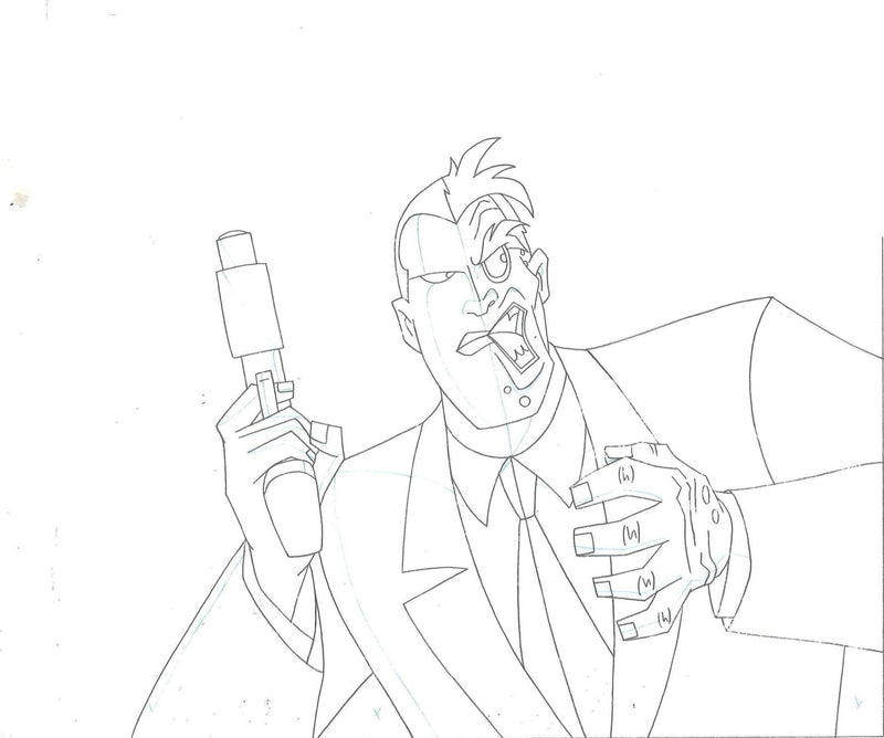 Batman the animated series original production drawing two