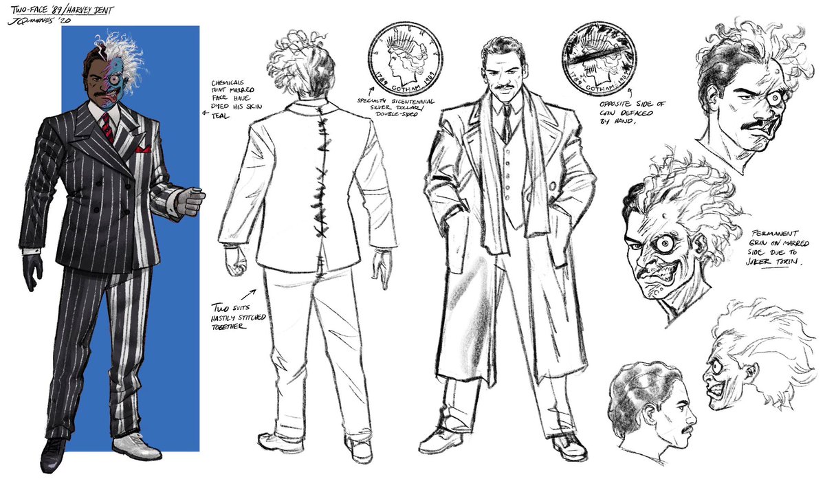 Daily batman anthology on x model sheet art of billy dee williams as harvey denttwo