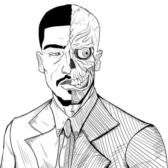 I drew my self as two face rbatman