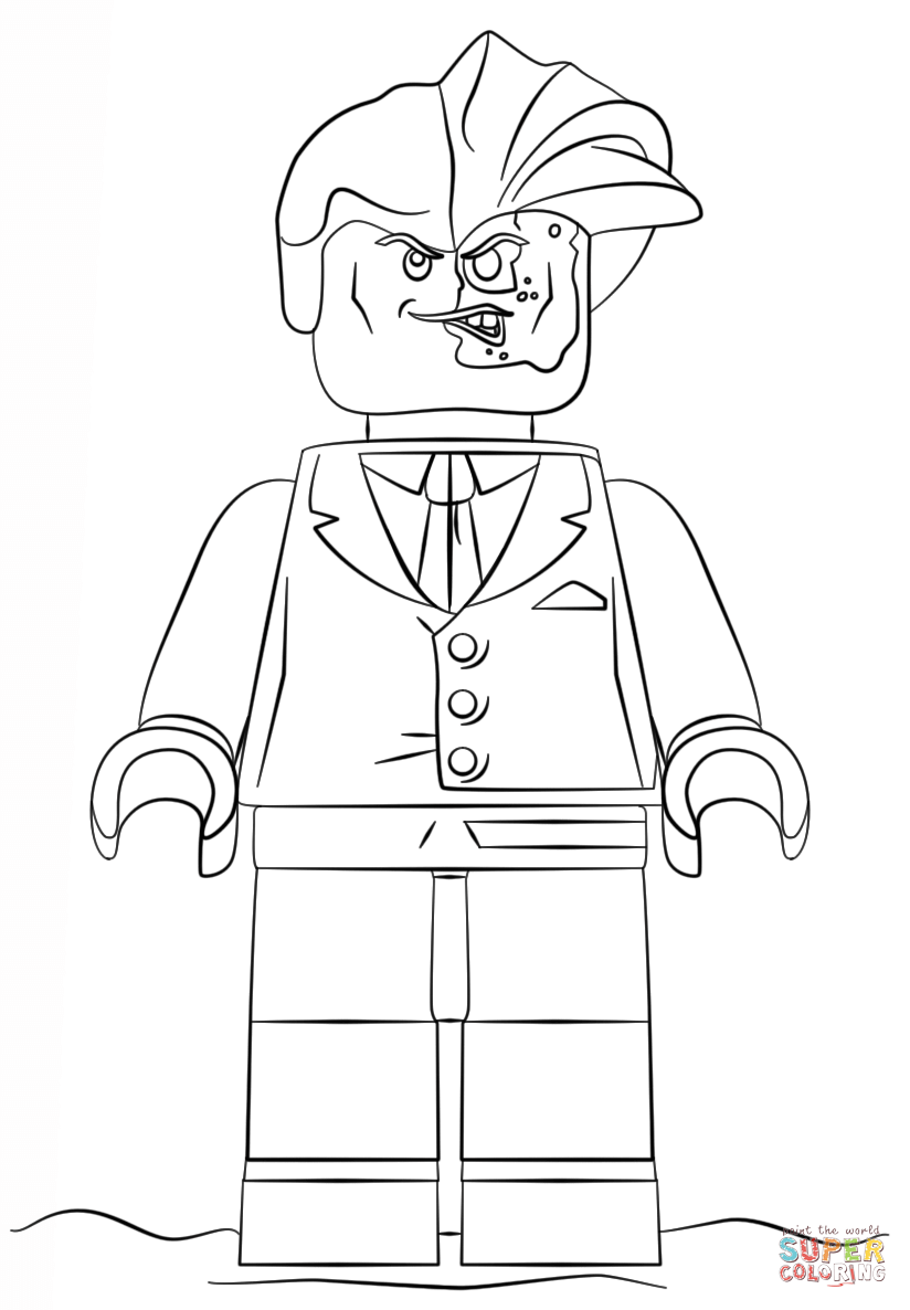 Lego two face coloring page free printable coloring pages