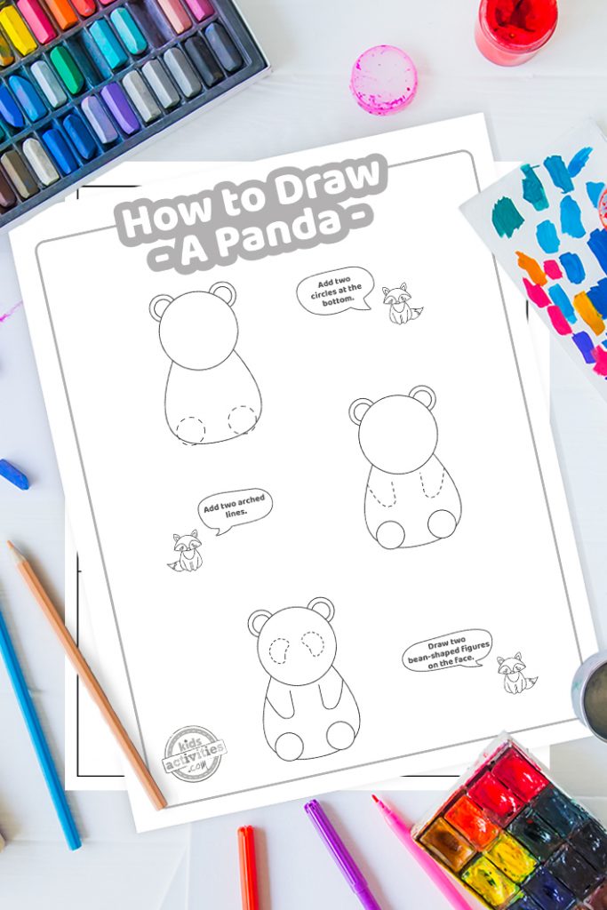How to draw a panda easy printable lesson for kids free printable tutorial kids activities blog