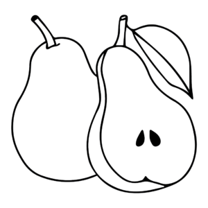 Pears coloring pages printable for free download