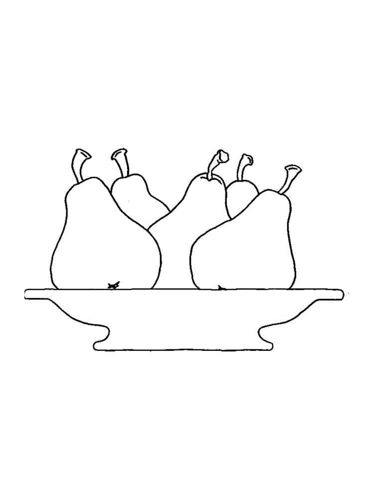 Pear coloring pages