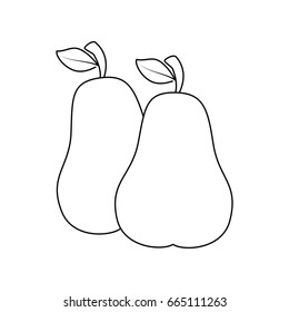 Isolated sweet two pears stock vector royalty free