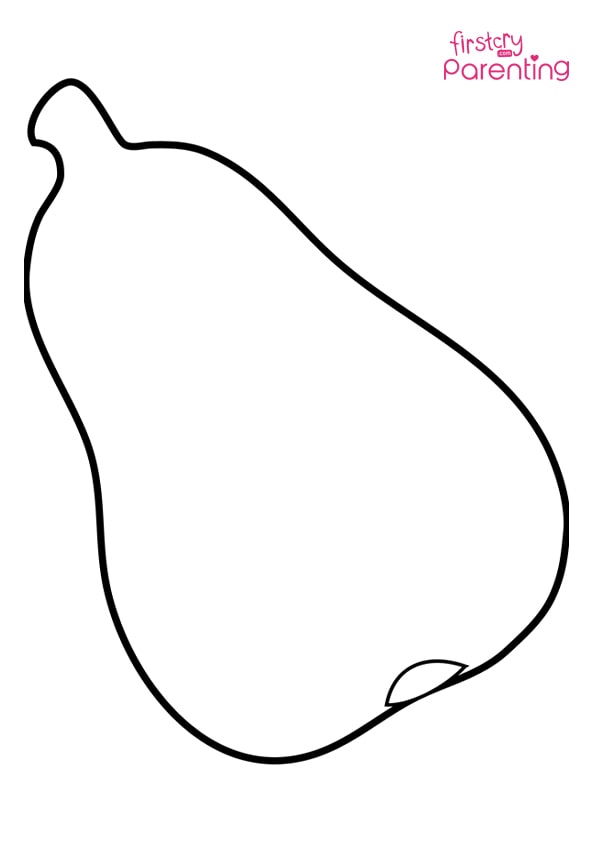 Two zentangle pears coloring page for kids