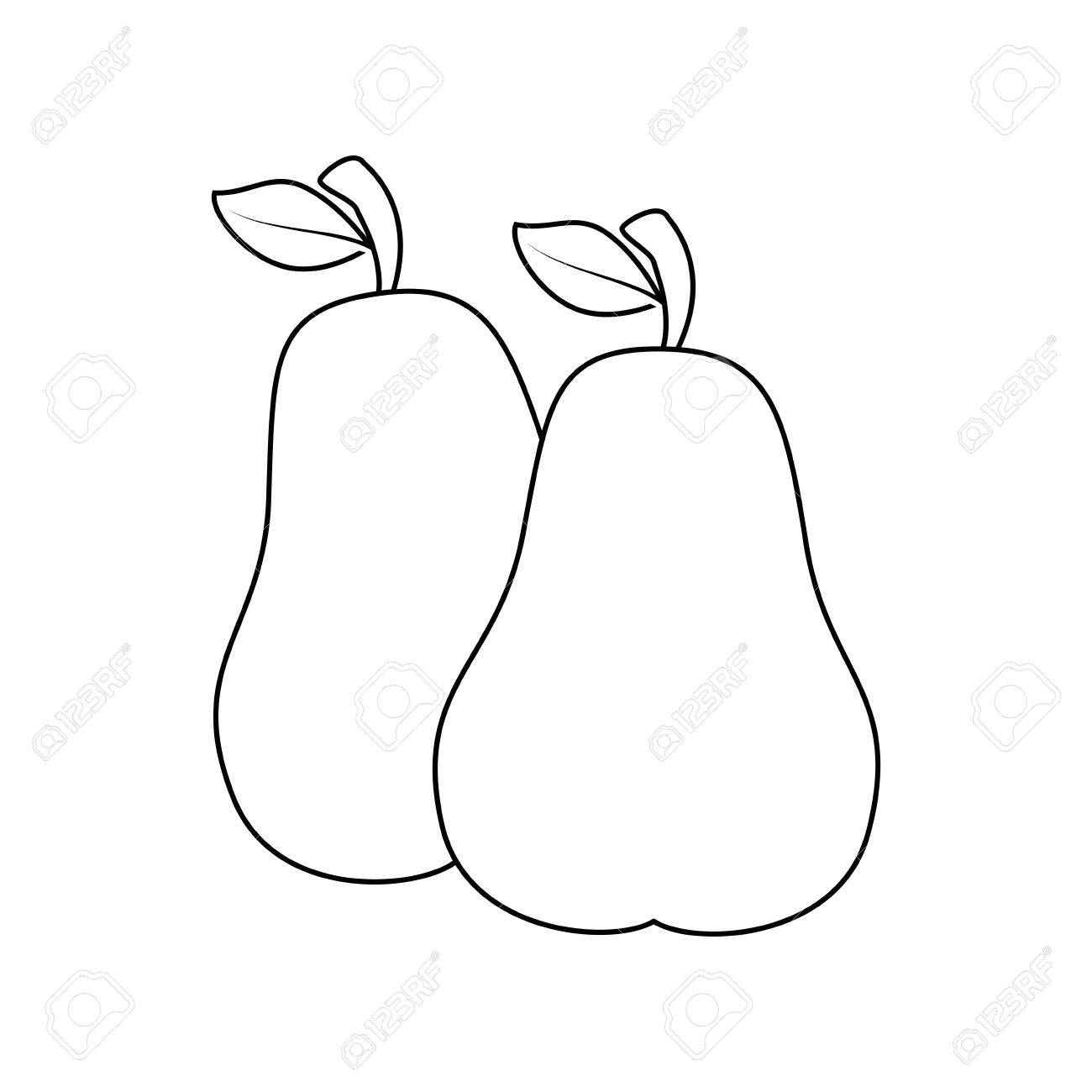 Isolated sweet two pears icon vector illustration graphic design royalty free svg cliparts vectors and stock illustration image