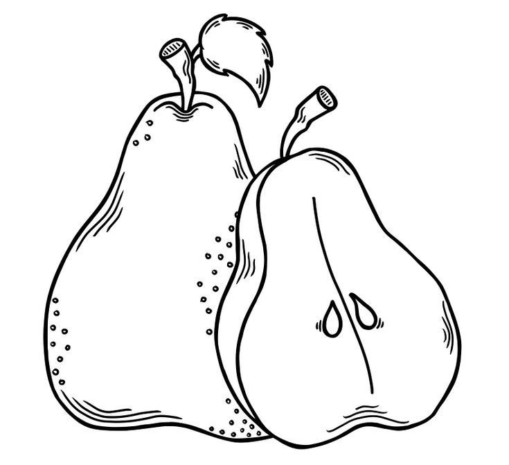 Download pears fruits colorg page royalty