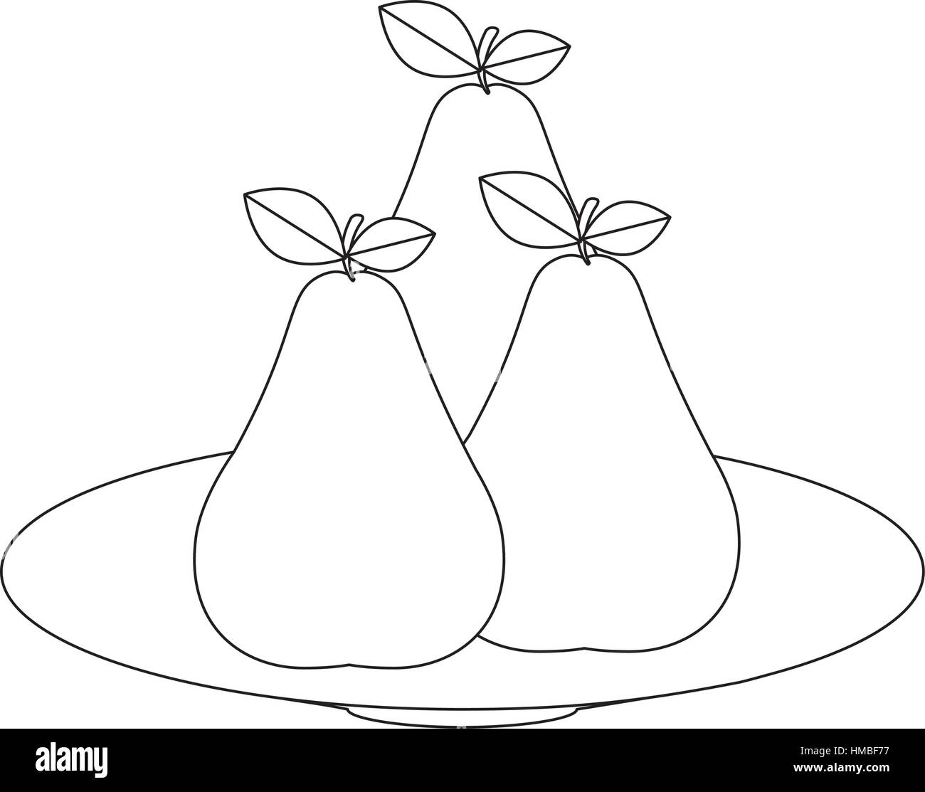 Black pears stock vector images