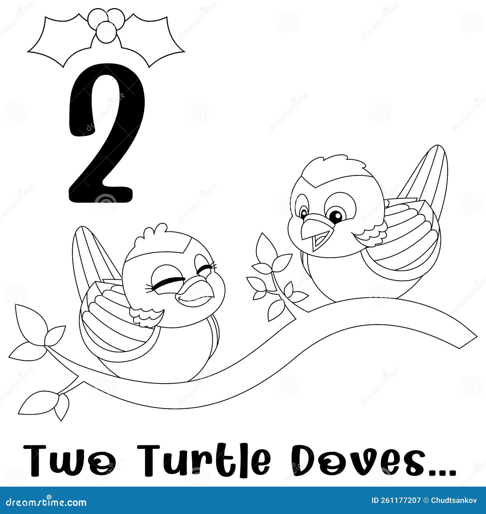 Outlined the days of christmas