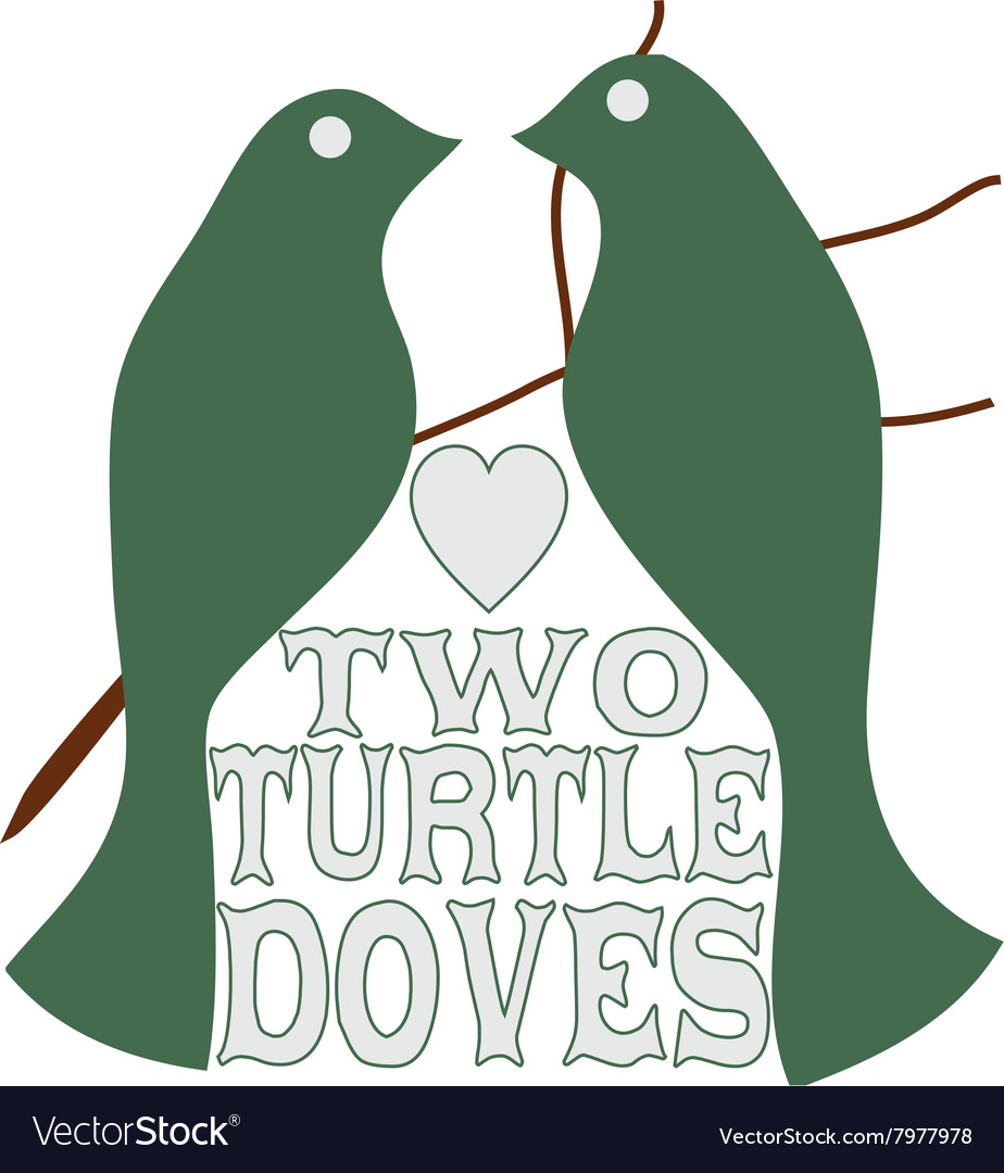 Two turtle doves royalty free vector image