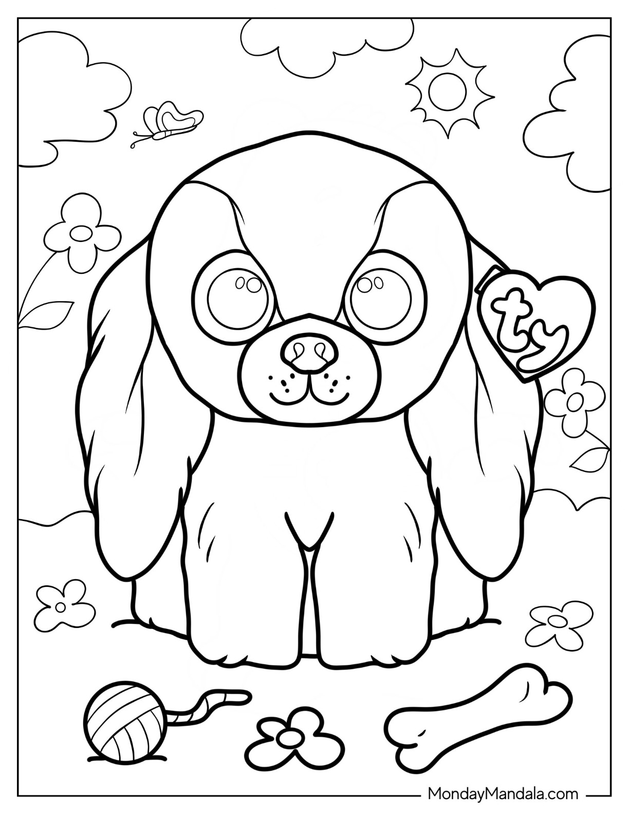 Beanie boo coloring pages free pdf printables