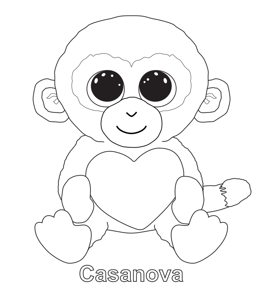 Beanie boos coloring pages