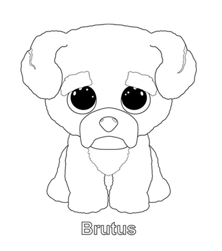 Printable coloring pages beanie boo dogs beanie boo dog coloring page