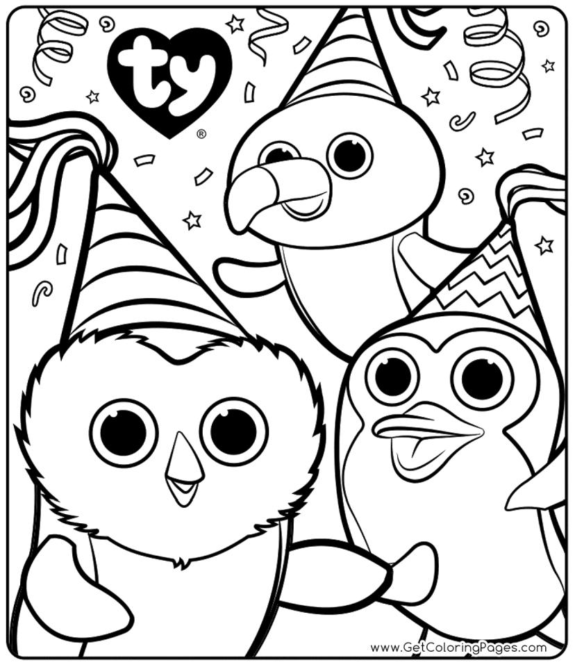 Free printable beanie boo coloring pages