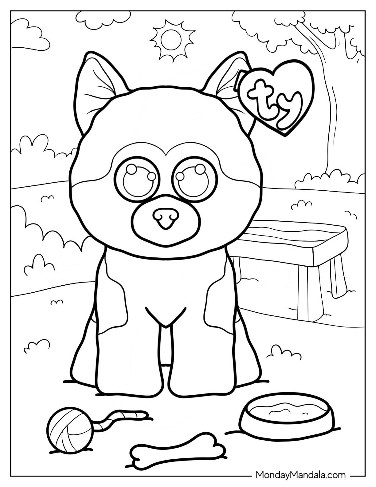 Beanie boo coloring pages free pdf printables