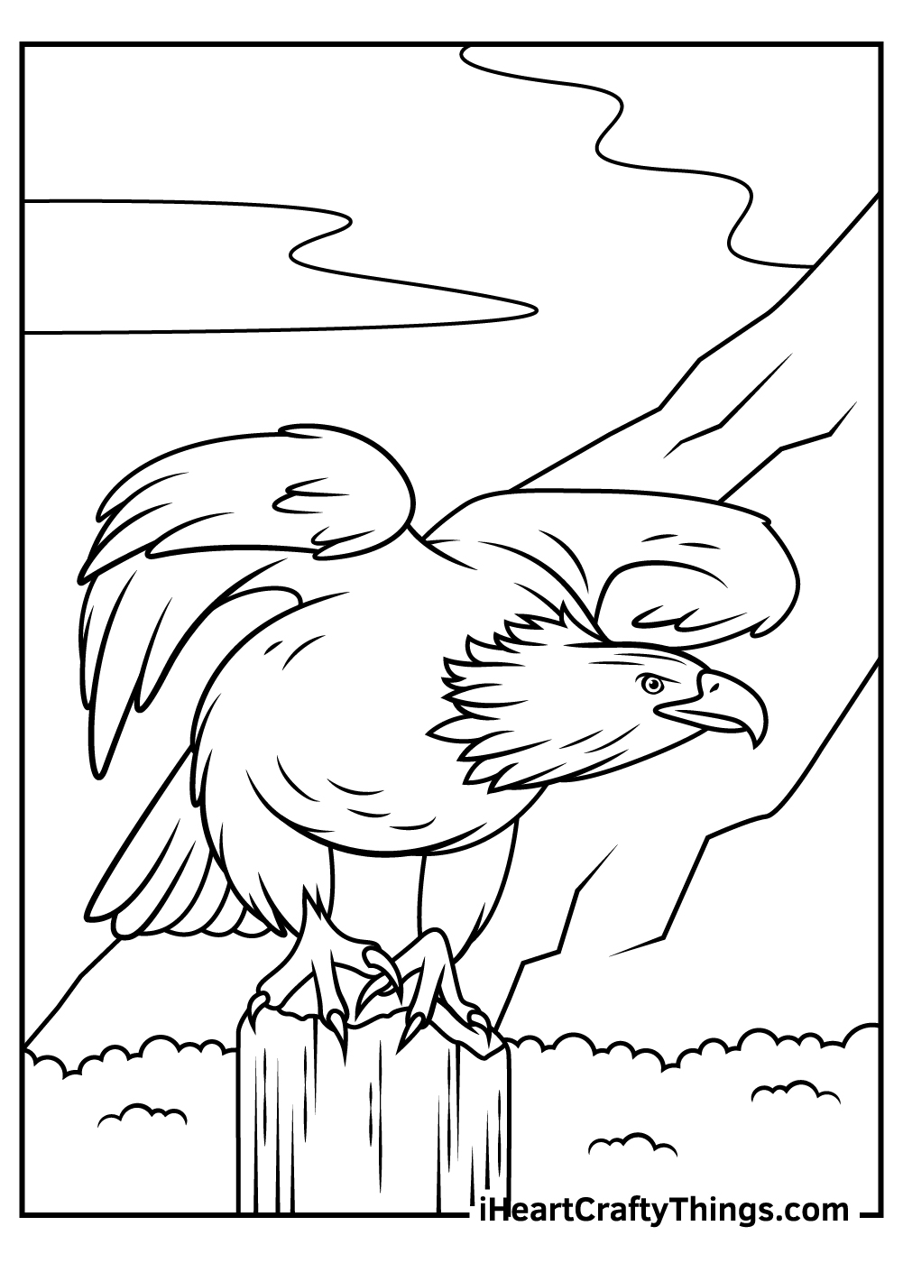 Bald eagle coloring pages updated