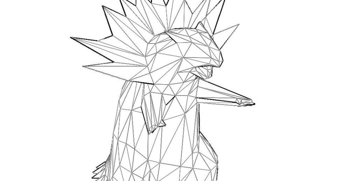 Typhlosion low poly by vdesign download free stl model
