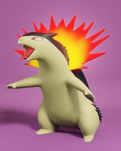Pokemon typhlosion d model d printable