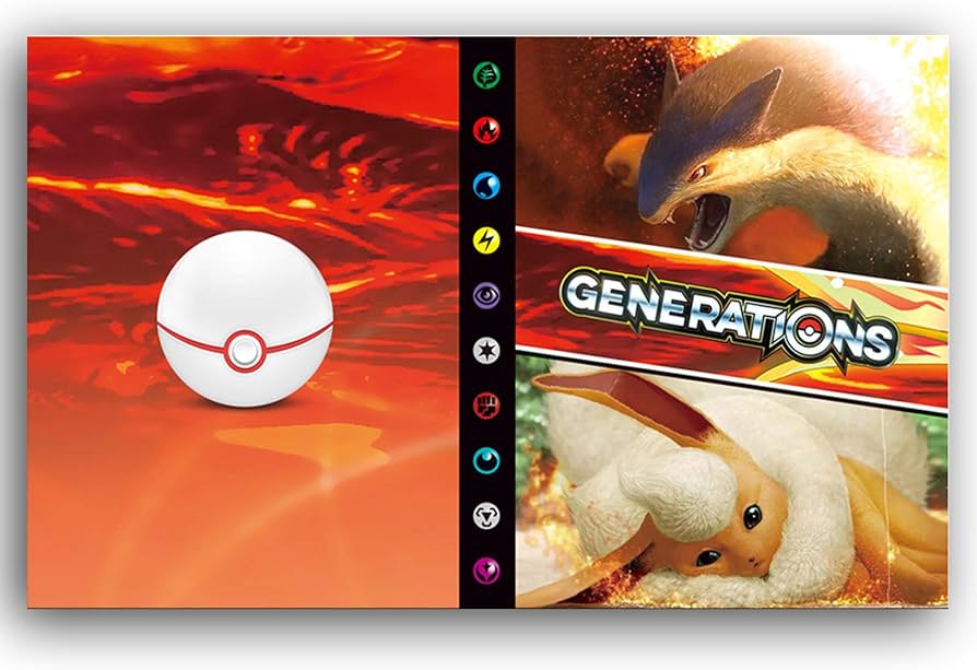 Card album compatible with pokemon cards card holder binder cards album book best protection trading cards put up to cards d typhlosion toys