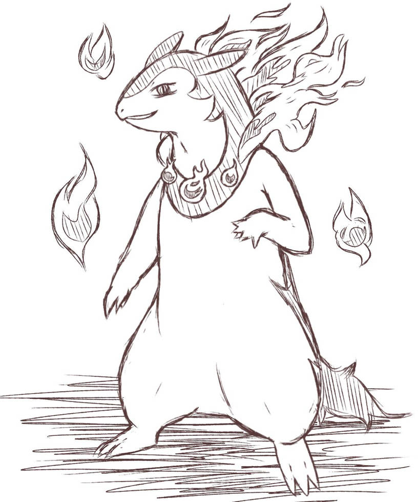 Hisuian typhlosion by wyrvernn on