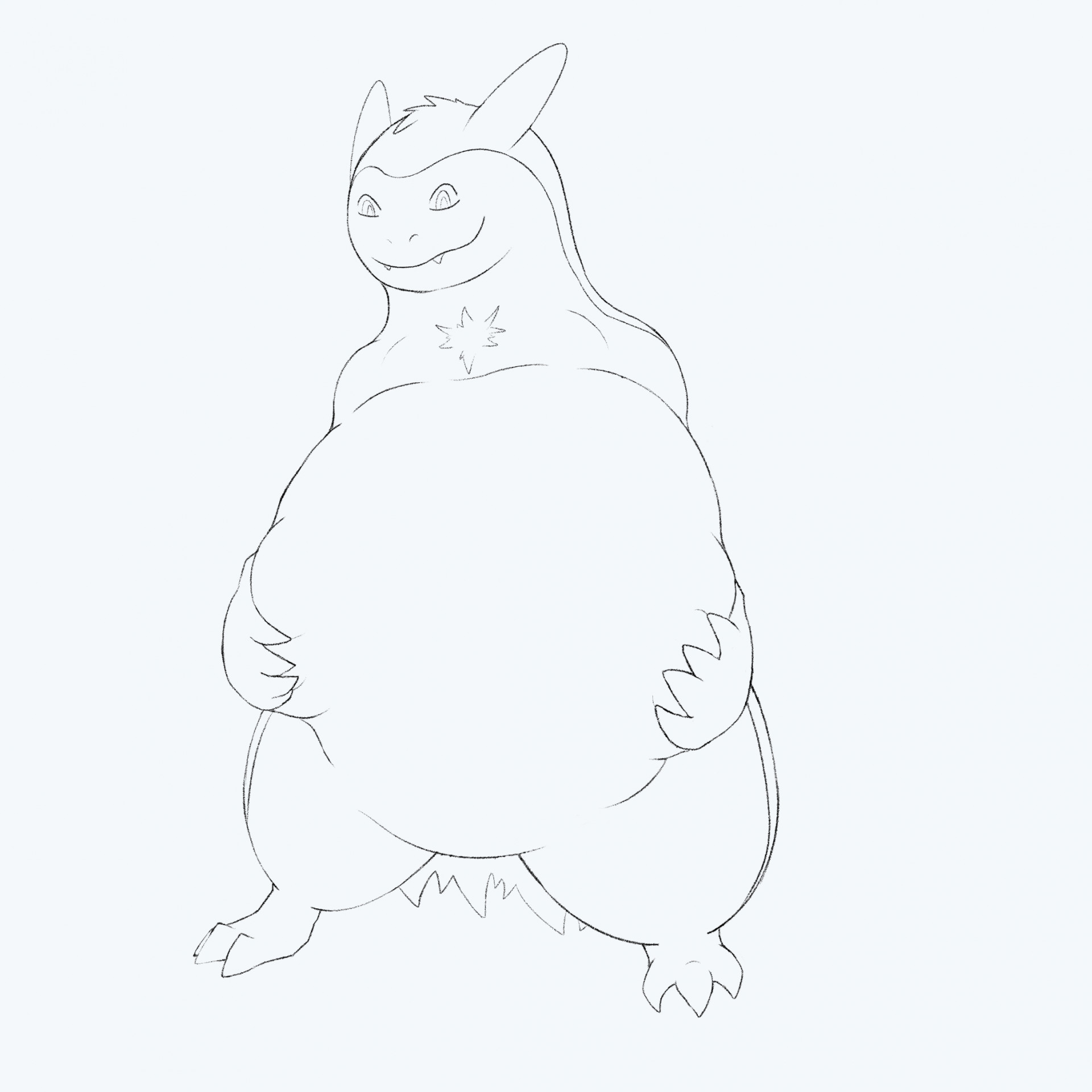 Typhlosion belly by zephmin
