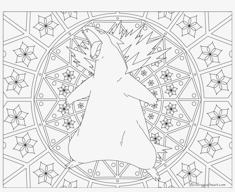 Typhlosion pokemon coloring page