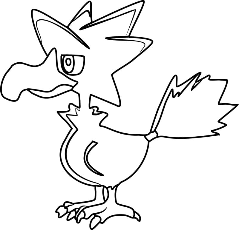 Murkrow pokemon coloring page