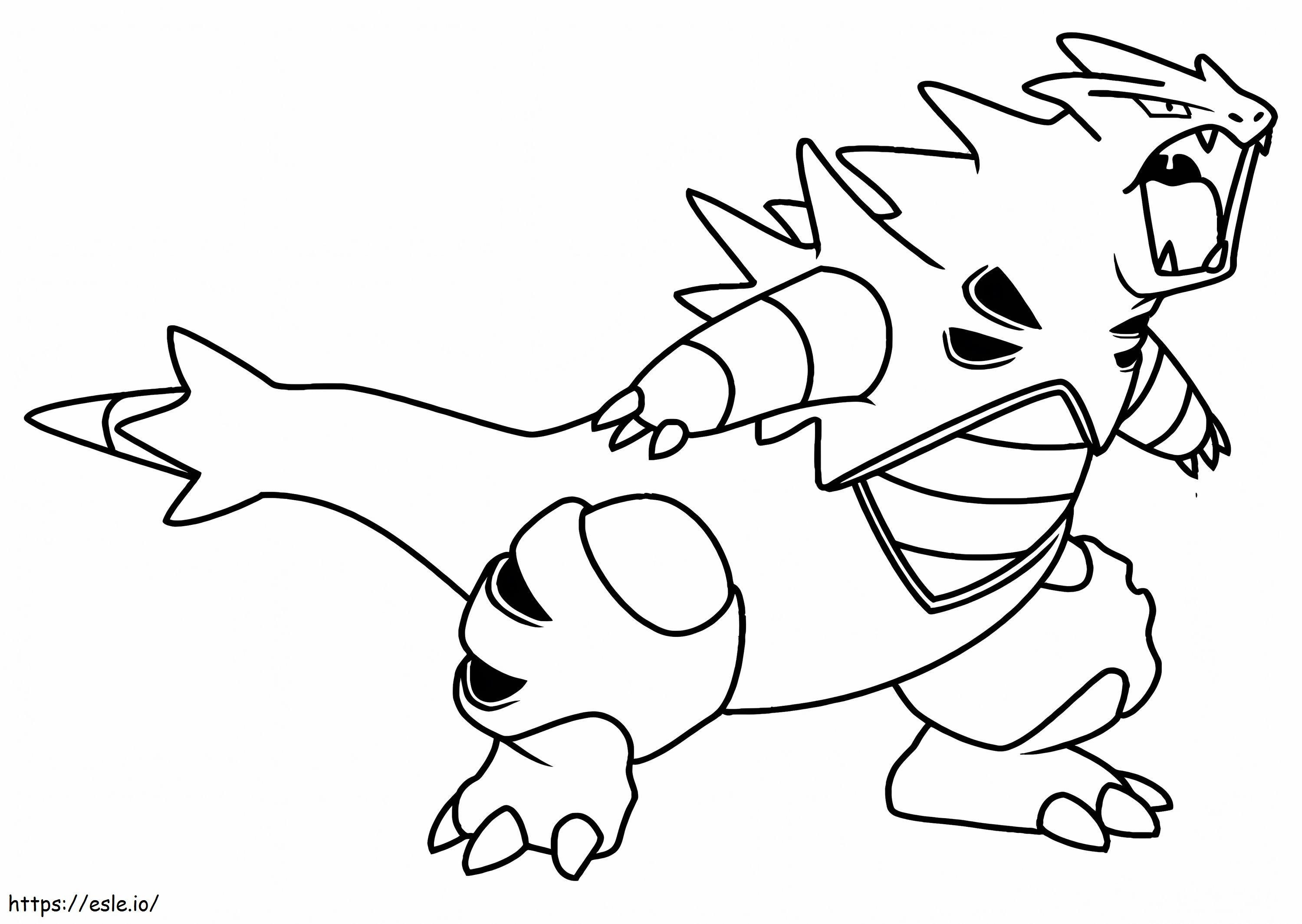 Roaring tyranitar coloring page