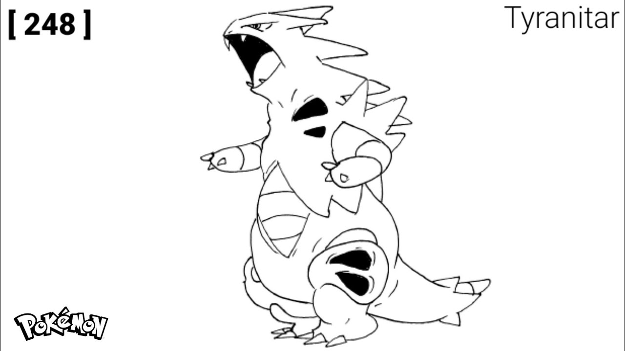 Tyranitar drawing how to draw pokemon no generation