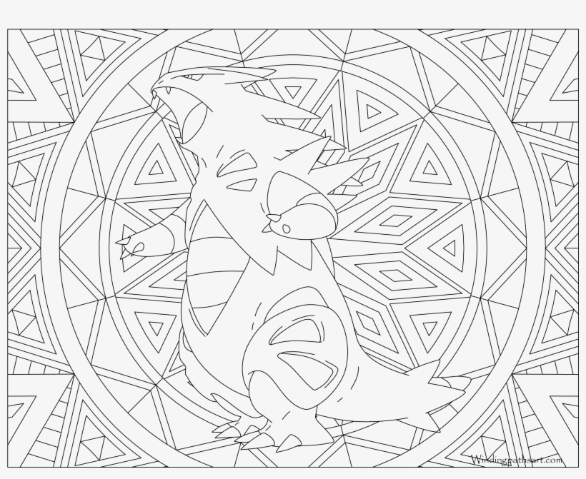Tyranitar pokemon coloring page