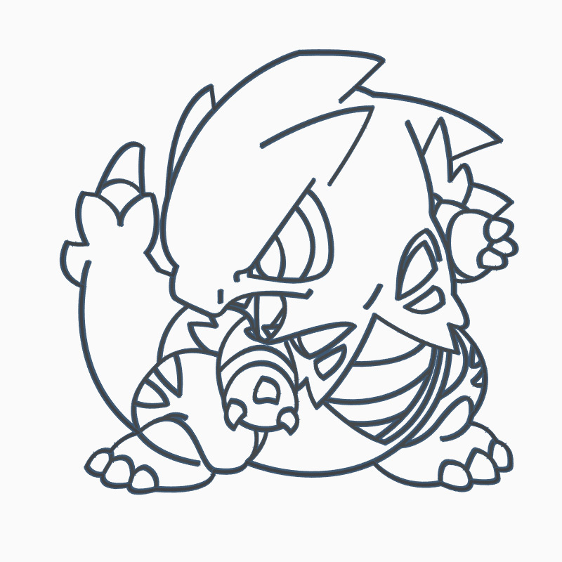 Stl file tyranitar cookie cutter pokemon anime chibi ðªãd printing idea to downloadãcults