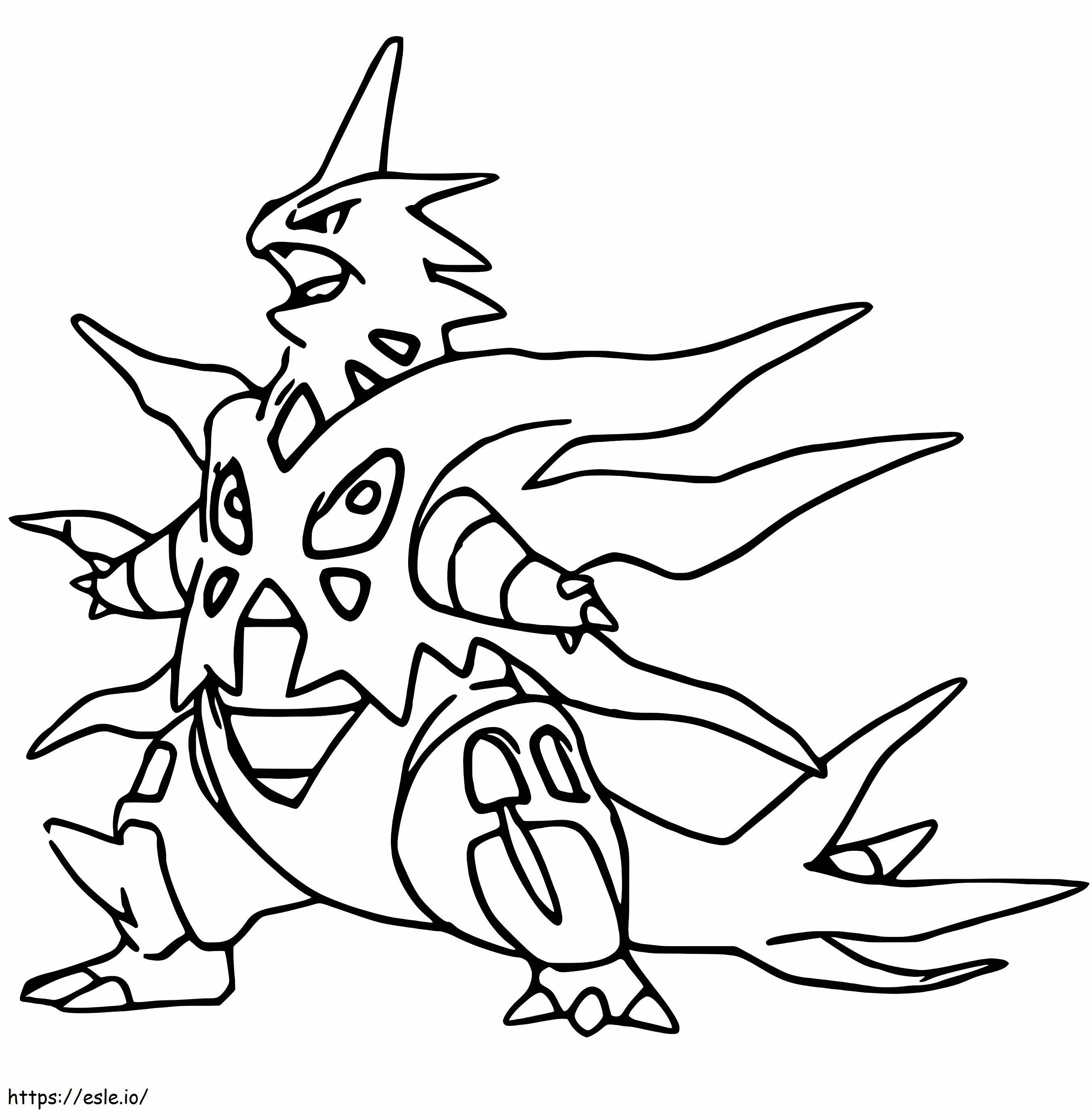 Mega tyranitar coloring page