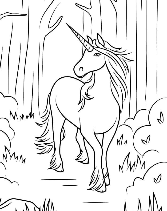 Unicorn coloring page upvpgamesusa
