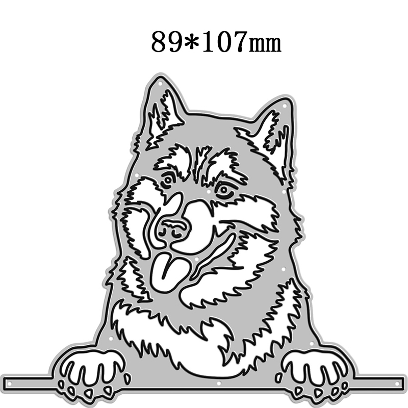 New exquiite wolf dog animal metal cutting die for crapbooking paper craft and card making emboing decor no tamp