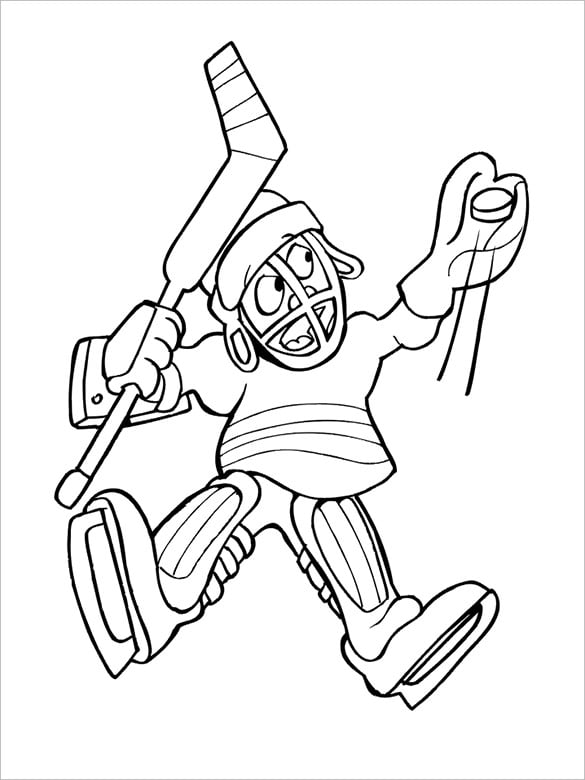 Hockey coloring pages